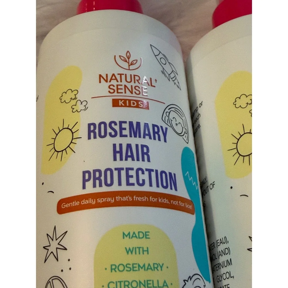 Natural Sense Kids Rosemary Hair Protection Spray 8oz 3 Pack Lice Prevention